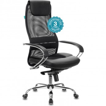Кресло руководителя БЮРОКРАТ CH-609SL черное, экокожа Кресло руководителя БЮРОКРАТ CH-609SL черное, экокожа
