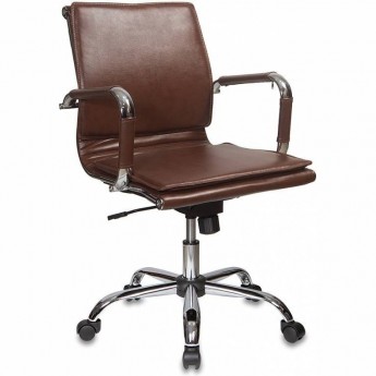 Кресло руководителя БЮРОКРАТ CH-993-Low коричневое, экокожа Кресло руководителя БЮРОКРАТ CH-993-Low коричневое, экокожа