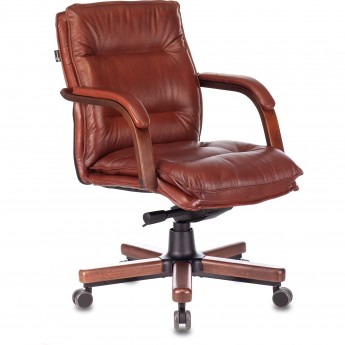 Кресло руководителя БЮРОКРАТ T-9927WALNUT-LOW светло-коричневое, кожа Кресло руководителя БЮРОКРАТ T-9927WALNUT-LOW светло-коричневое, кожа